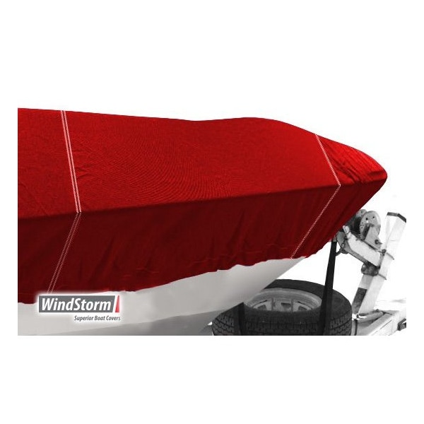 Boat Cover ALUMINUM FISHING High Windshield Inboard Fits 14ft 6in L Up To 88in W Red